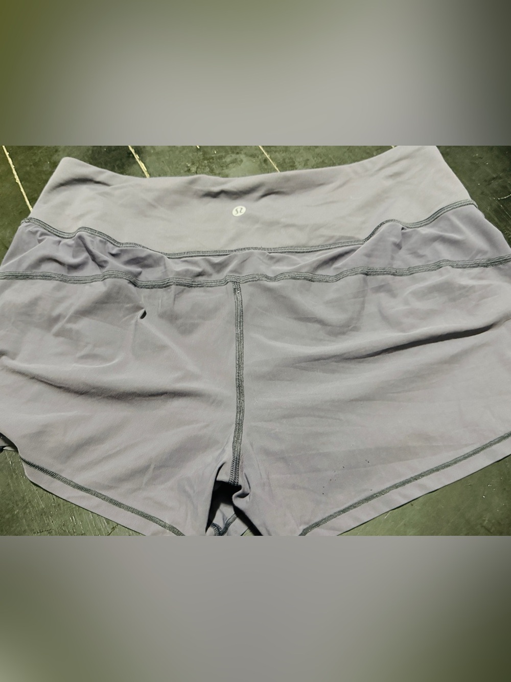 lululemon athletica Womens Light Gray Bike Shorts